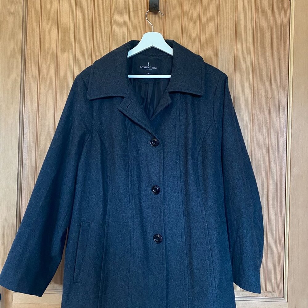 London Fog Dark Gray Fully Lined Women's Coat - Picture 3 of 5